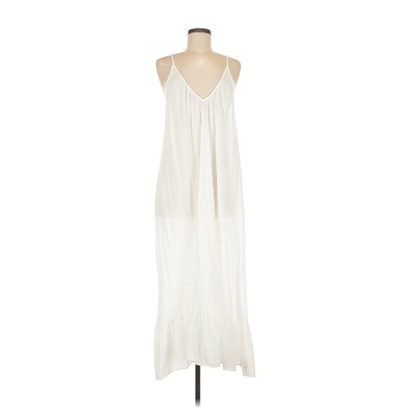 NWT 9seed Paloma in White Cotton Gauze Low Back Maxi Tank Dress O/S One Size - Picture 10 of 11
